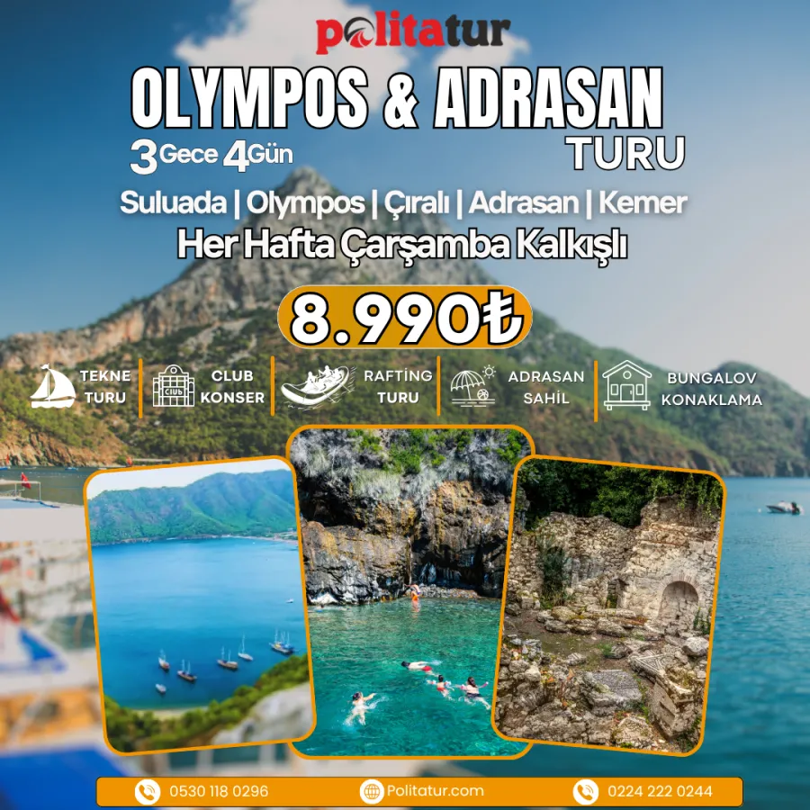 Olympos & Adrasan 3 Gece 4 Gün