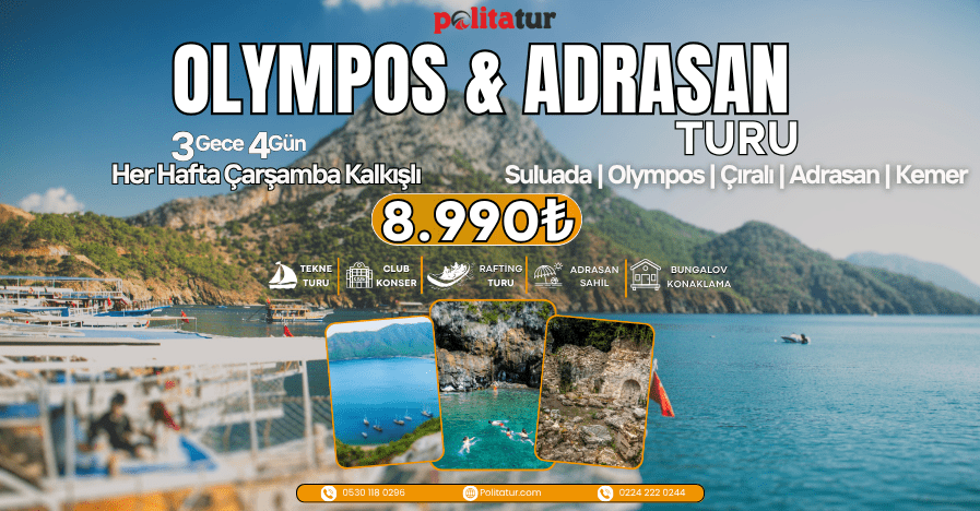 Olympos & Adrasan 3 Gece 4 Gün